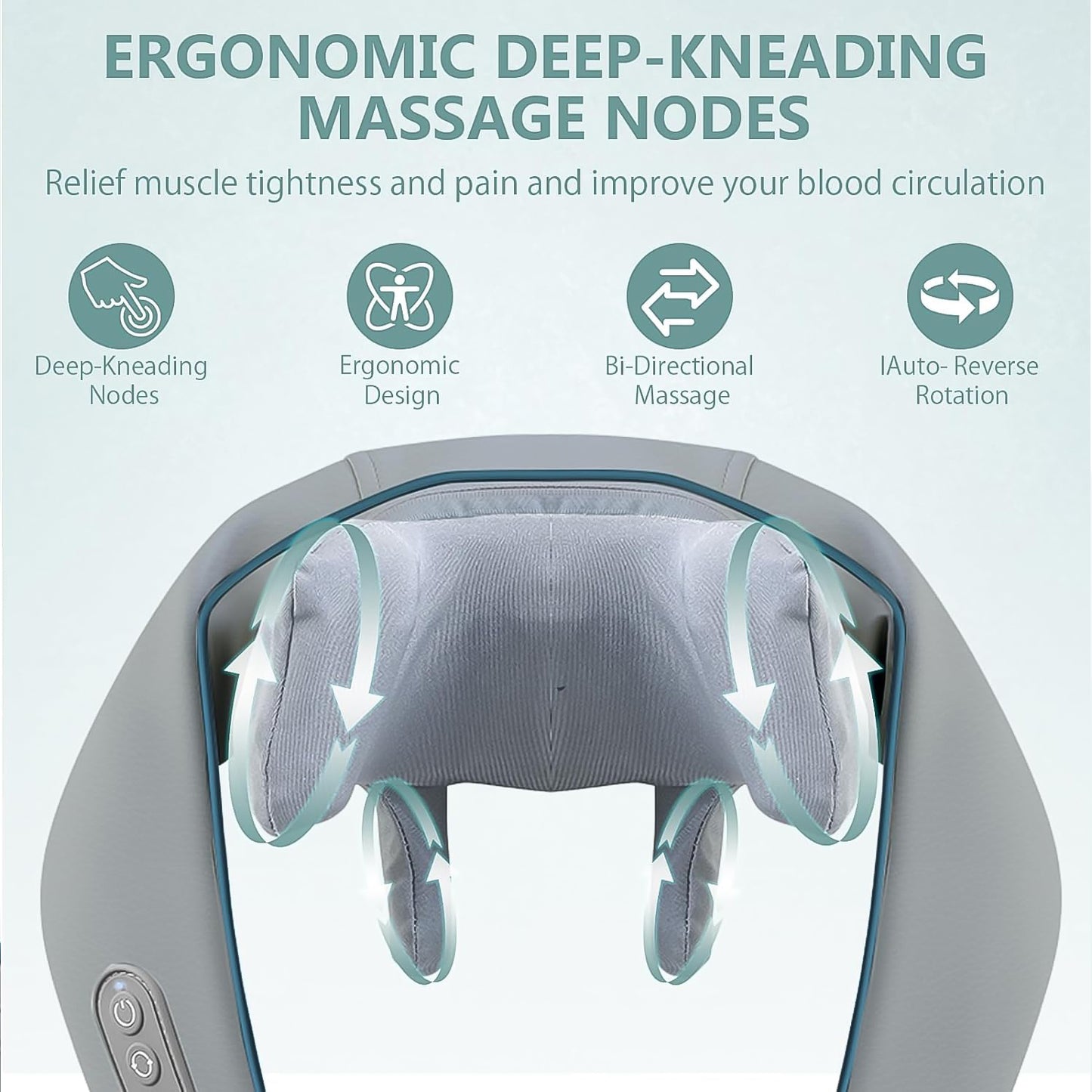 Neck Shoulder Massagers With Heat Electric Rechargeable