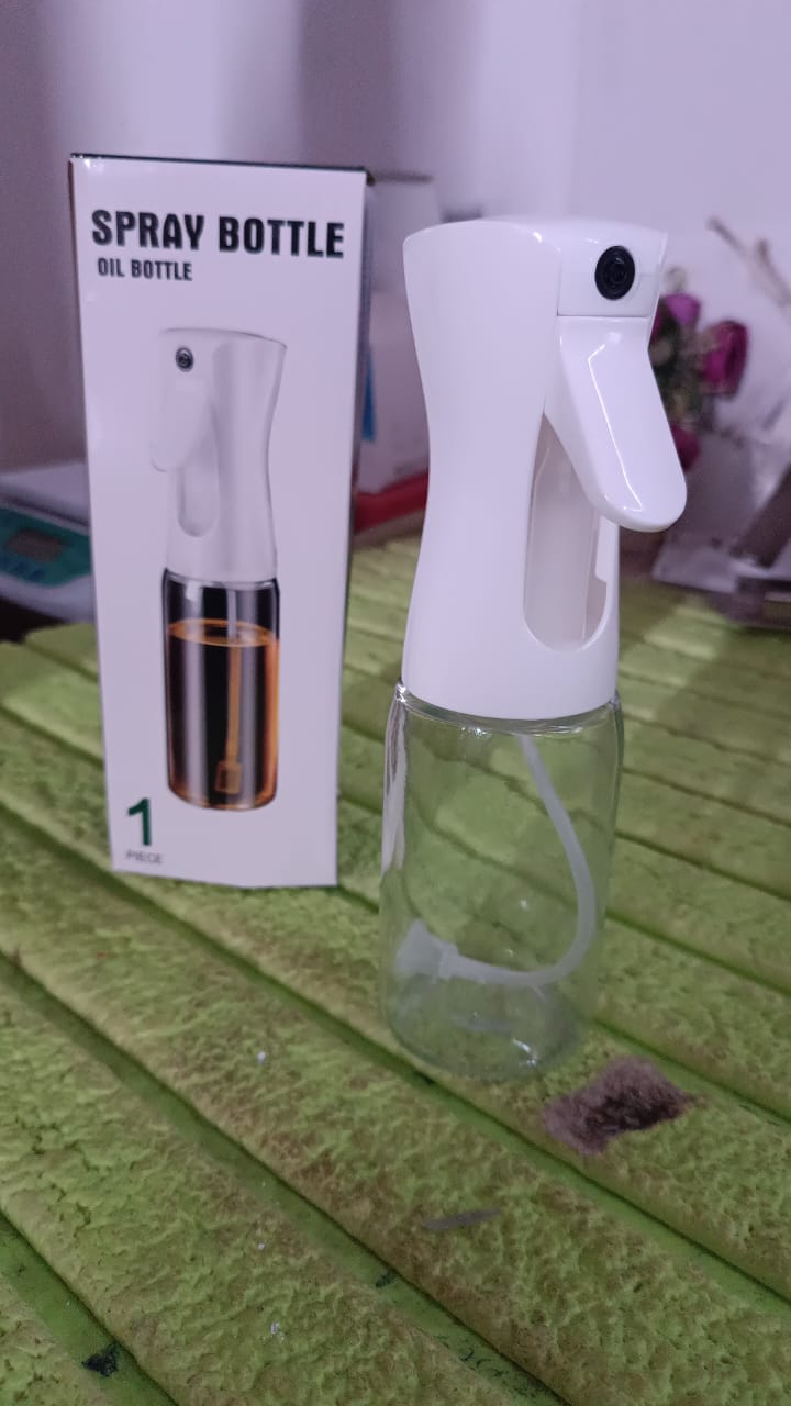 Glass Oil Dispenser Bottle Spray (1 Pc 200 Ml Approx)