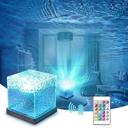 Dynamic Rotating Water Ripple Night Light