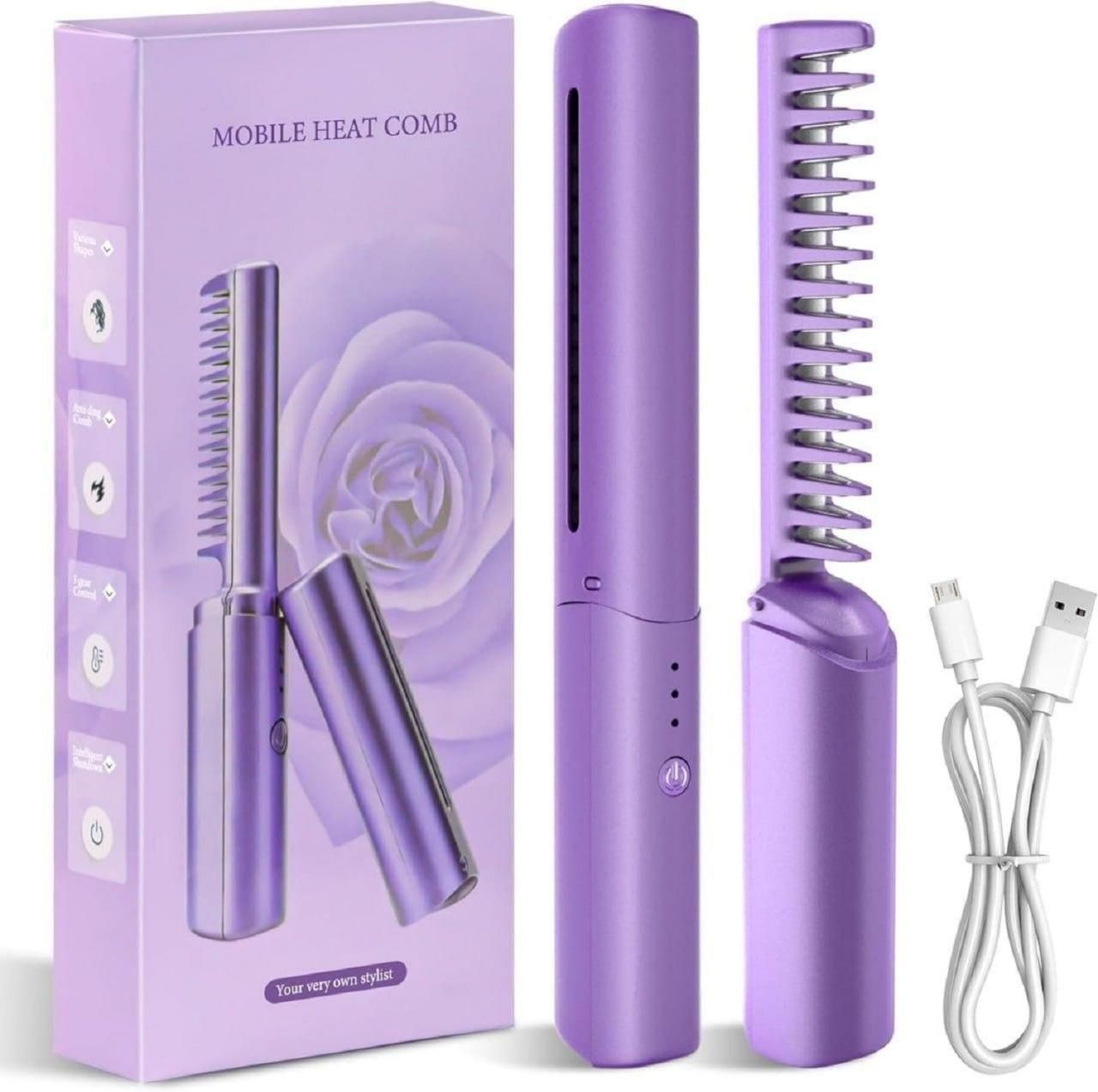 Mini Hair Straightener Cordless Rechargeable Straightener Hot Comb