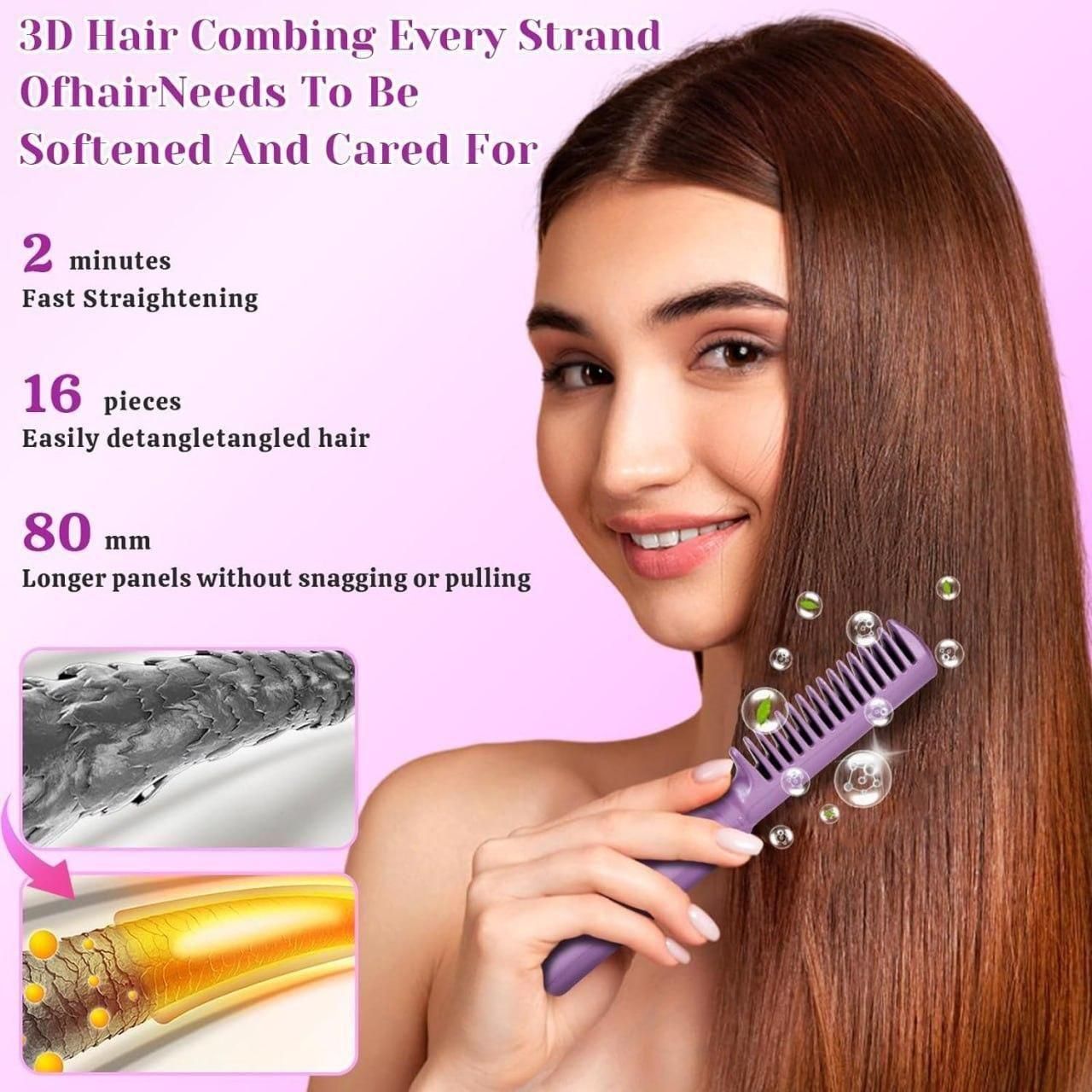 Mini Hair Straightener Cordless Rechargeable Straightener Hot Comb