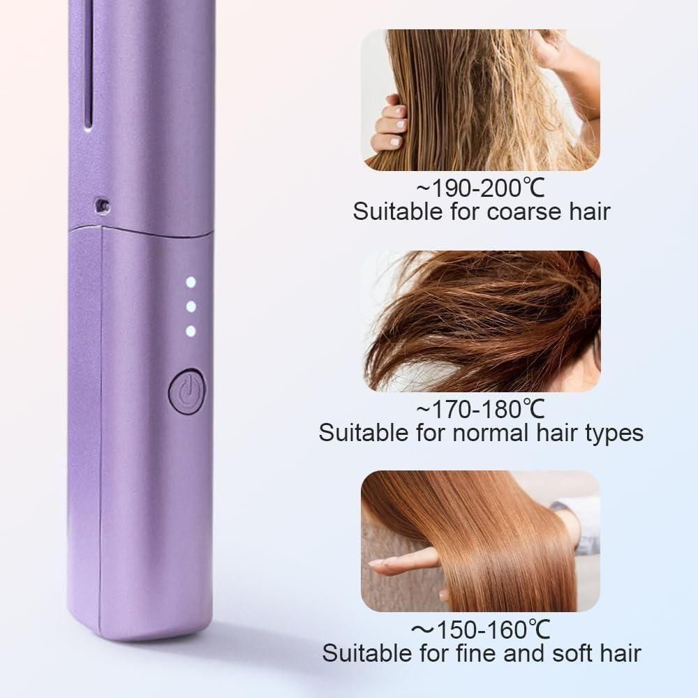 Mini Hair Straightener Cordless Rechargeable Straightener Hot Comb