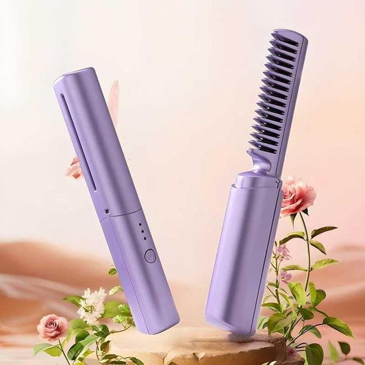 Mini Hair Straightener Cordless Rechargeable Straightener Hot Comb