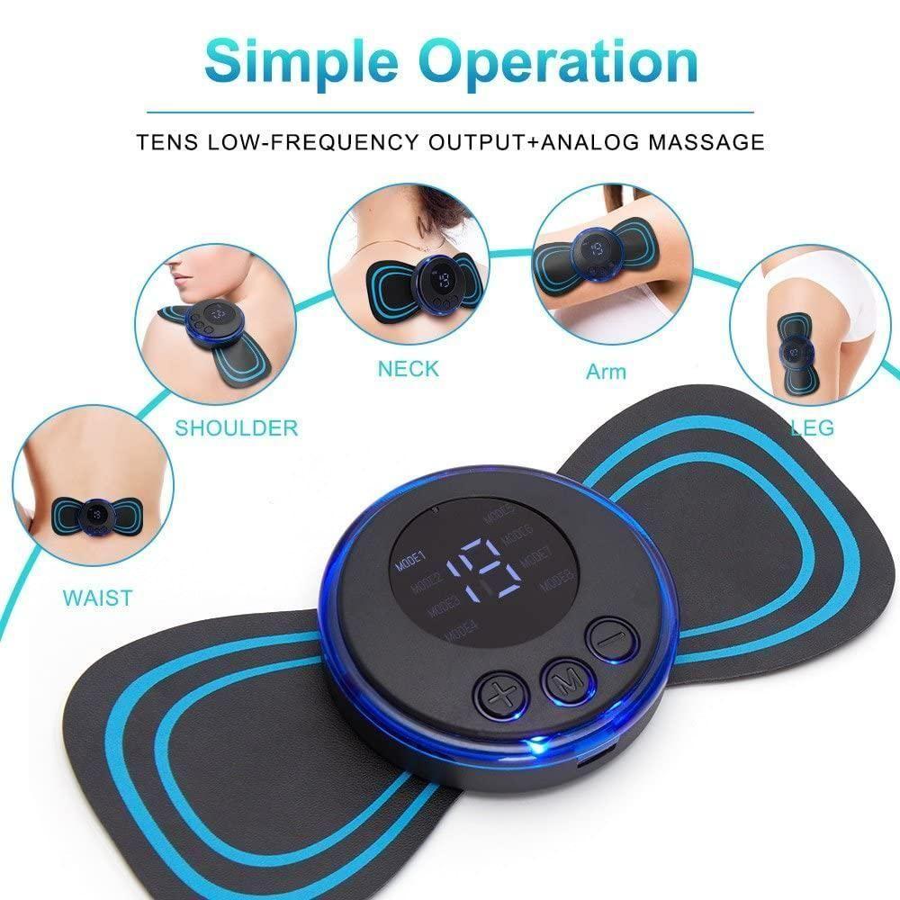 Mini Massager with 8 Modes and 19 Strength Levels,Rechargeable Electric Massager for Shoulder,Arms,Legs,Back Pain