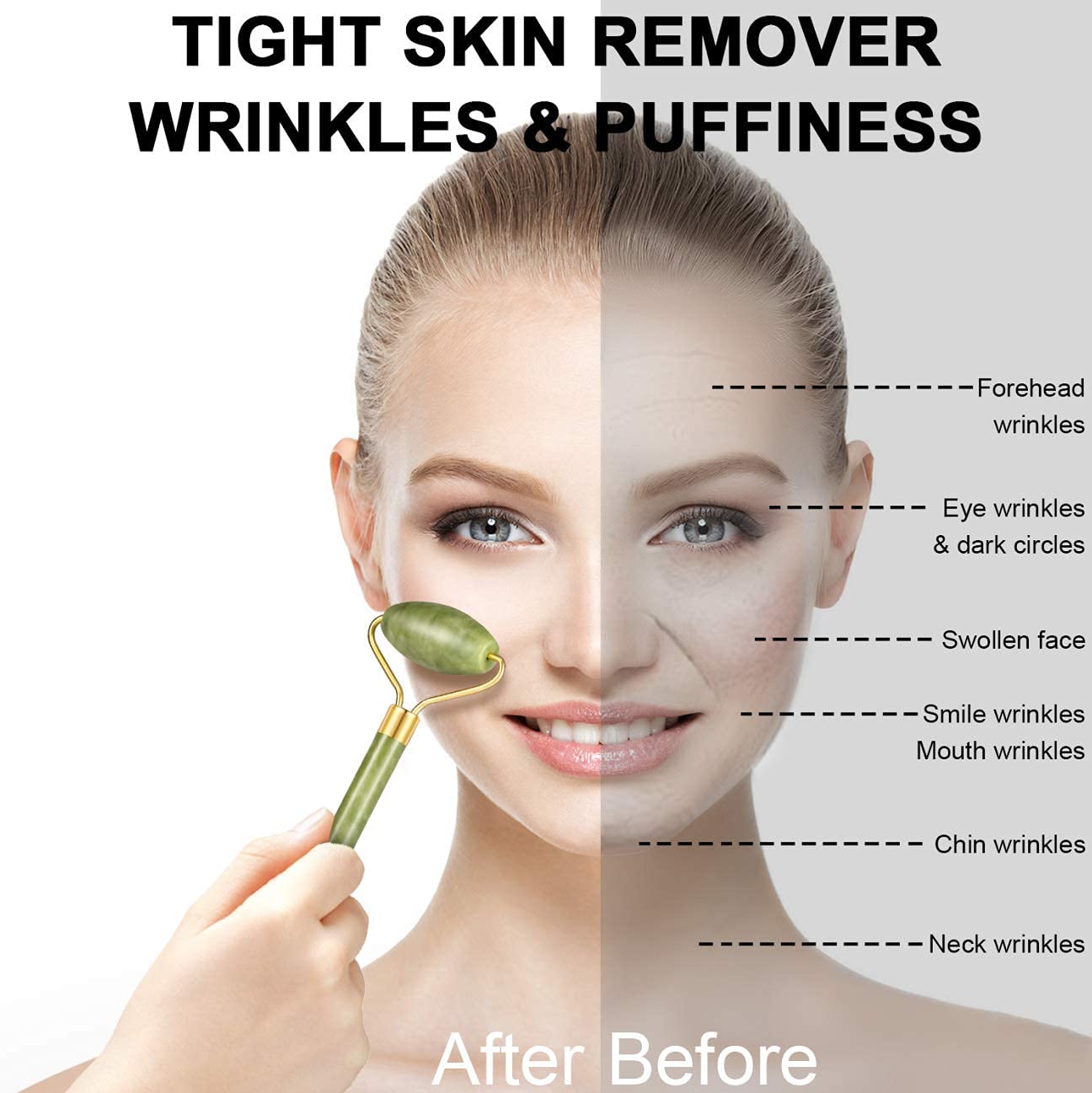 Gua Sha Stone And Anti Aging Jade Roller Massager