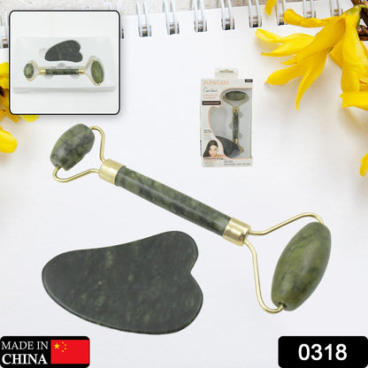 Gua Sha Stone And Anti Aging Jade Roller Massager