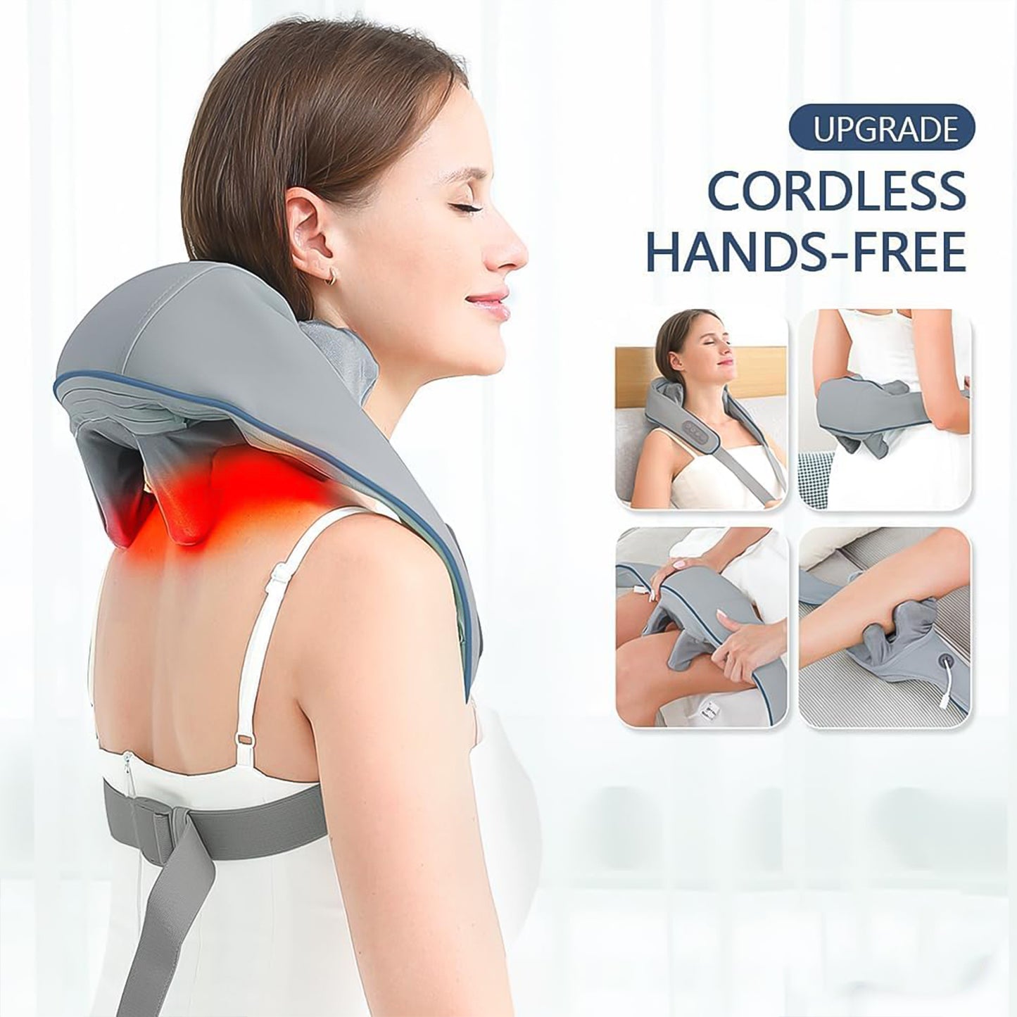 Neck  Shoulder Massagers With Heat Electric Rechargeable