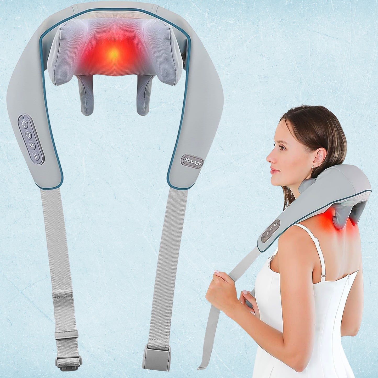 Neck  Shoulder Massagers With Heat Electric Rechargeable