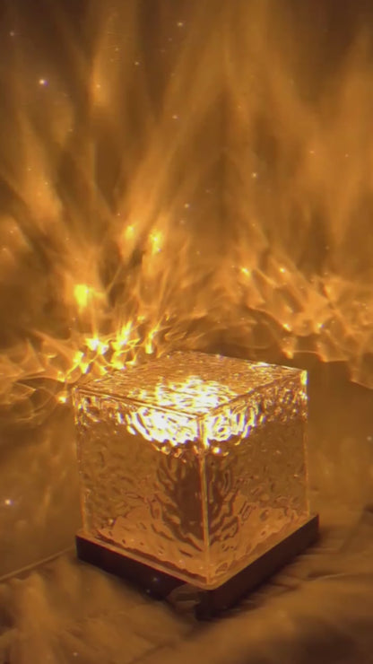 Dynamic Rotating Water Ripple Night Light